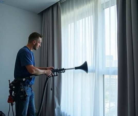 Professional commercial curtain cleaning process equipment Matty Curtain Cleaning willmot-nsw